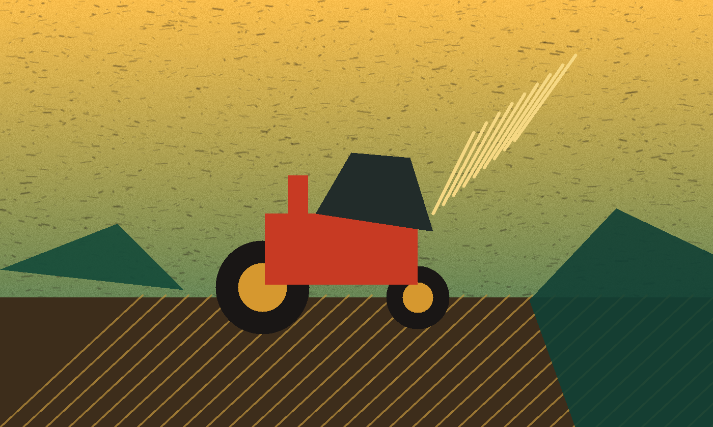 Runaway tractor illustration